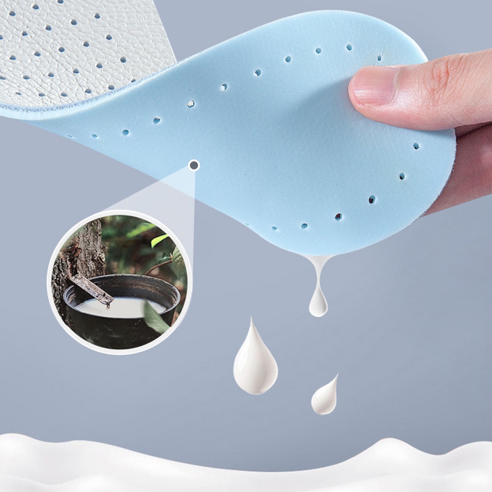 1 Cặp Đế Lót Giày Thể Thao Bằng Da Giảm Xóc Thoáng Khí Thoải Mái
