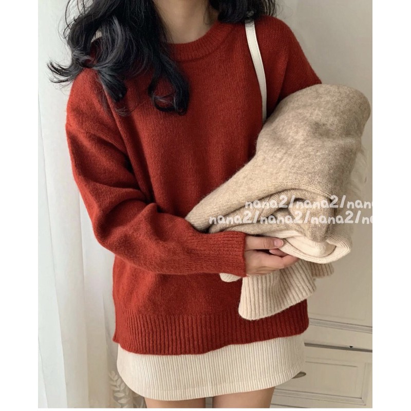 Áo len lông cổ tròn xinh