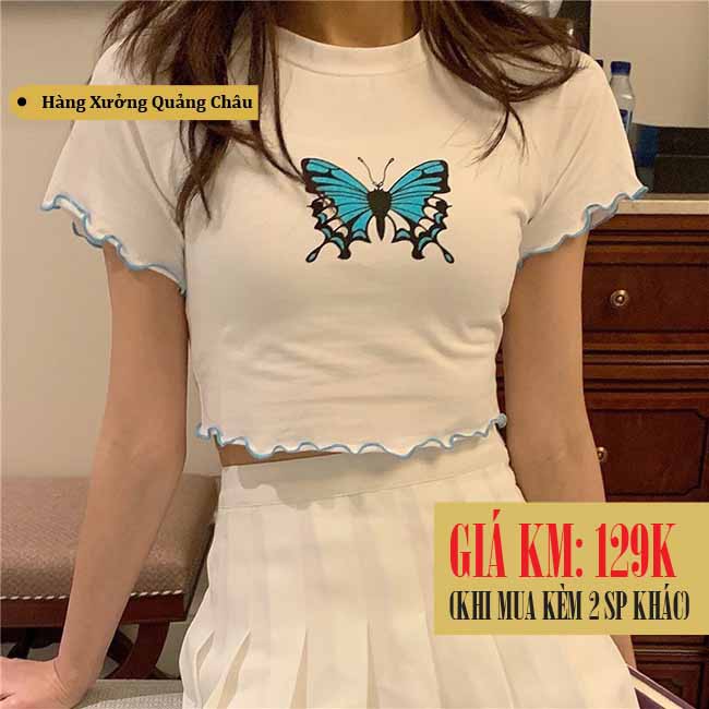 [SẴN] Áo croptop nữ tay ngắn Ulzzang Quảng Châu ATC27