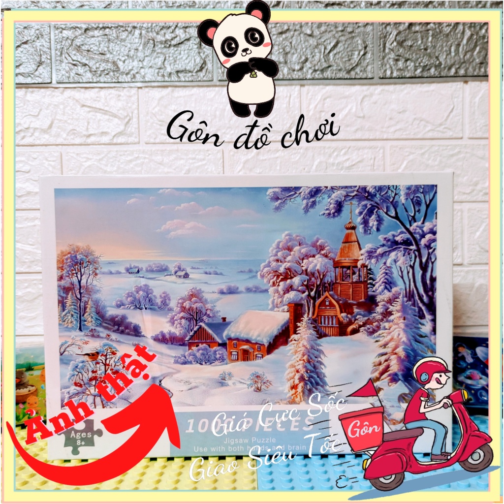 Bộ Tranh Ghép Xếp Hình 1000 Pcs Puzzle (Tranh ghép 70*50cm) Bản Thú Vị Cao Cấp Gôn đồ chơi