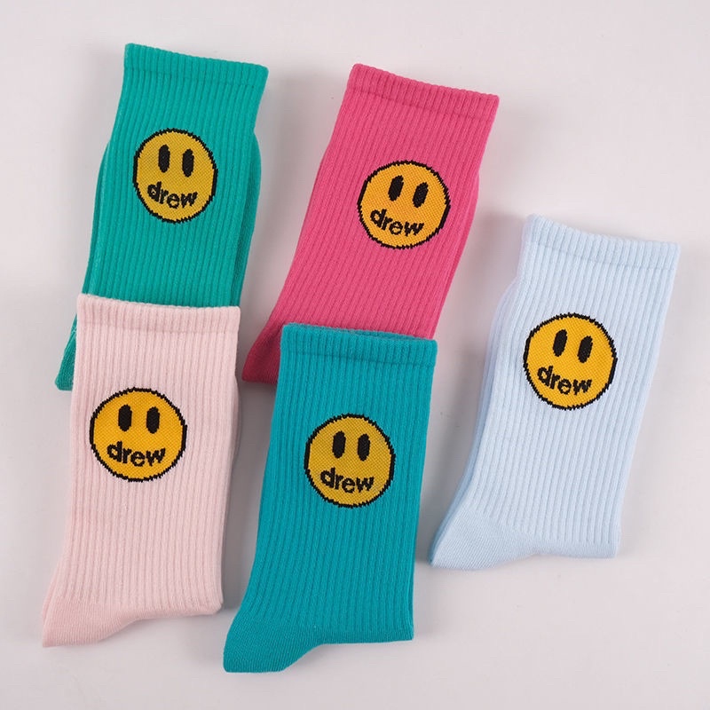 Tất drew cổ cao nam nữ - drew smile emotion đẹp nhiều màu