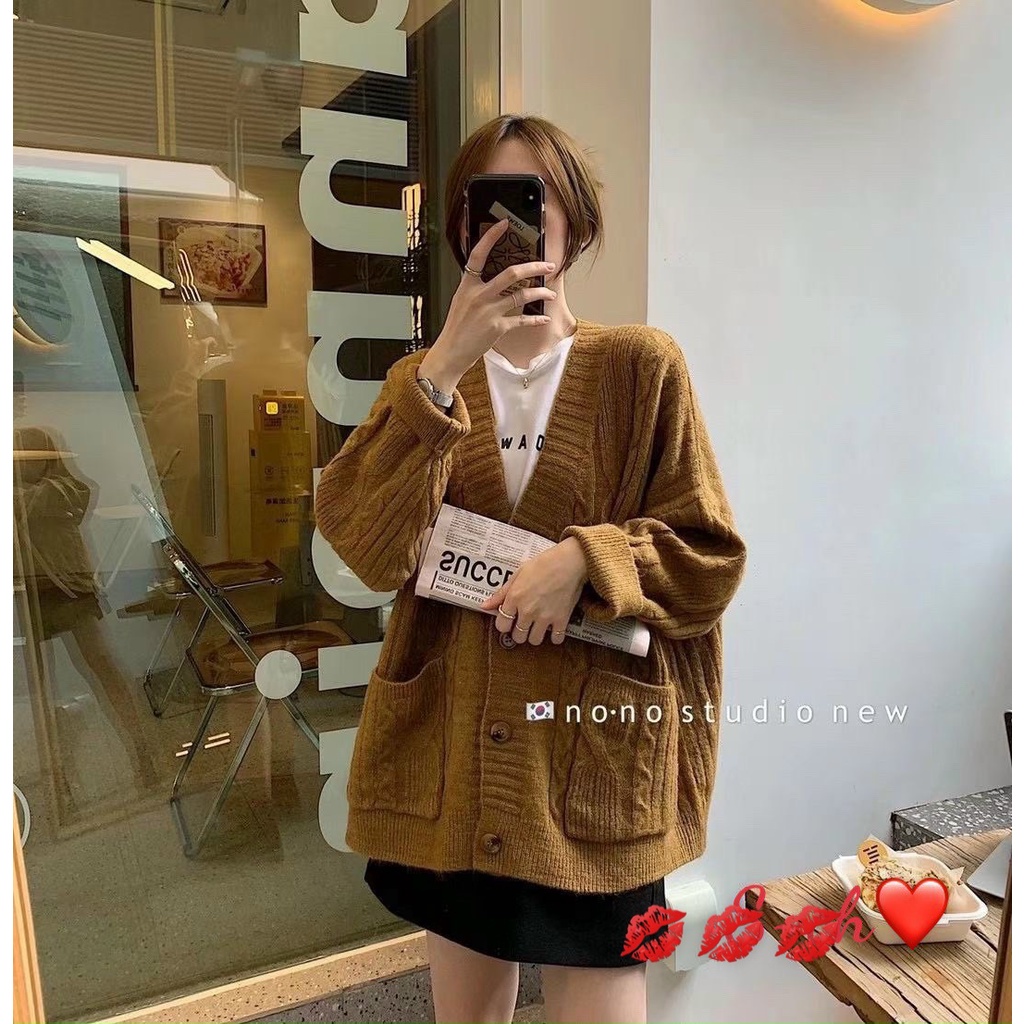 Áo Khoác Cadigan 4 Khuy Dáng Dài- Áo Khoác Cadigan Thừng Hàng Quảng Châu Cao Cấp( Ảnh Sàn Shop chụp, shop có bán sỉ)