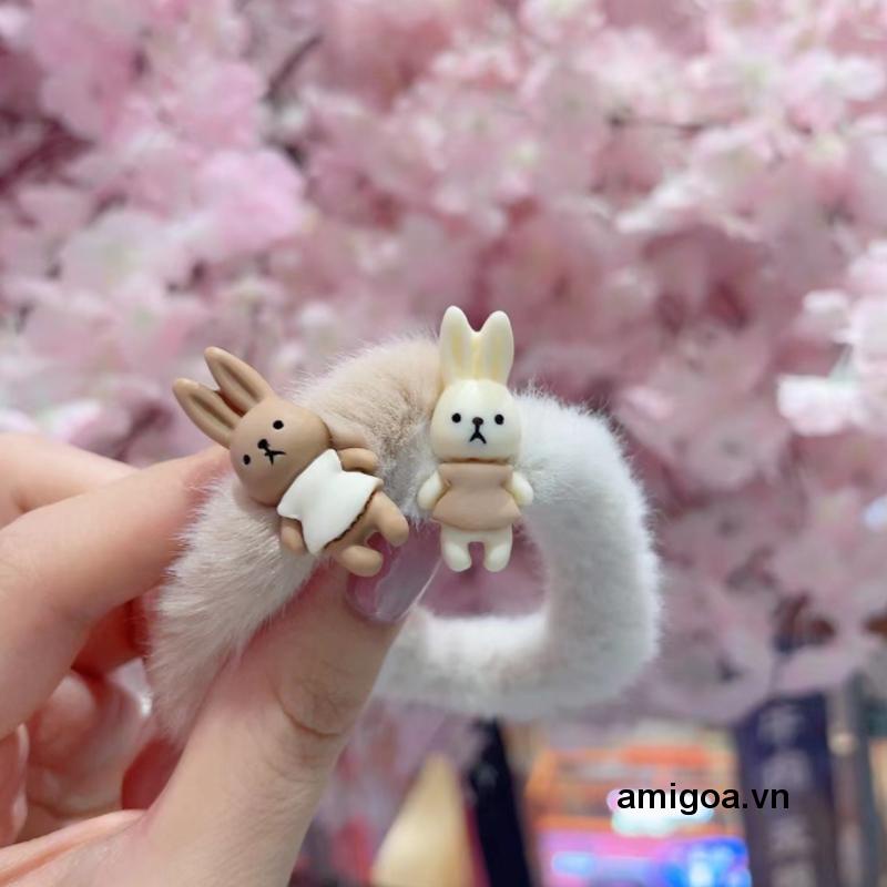 ✨✨Dây buộc tóc hình gấu/thỏ/Doremon nhồi bông dễ thương cho nữ
