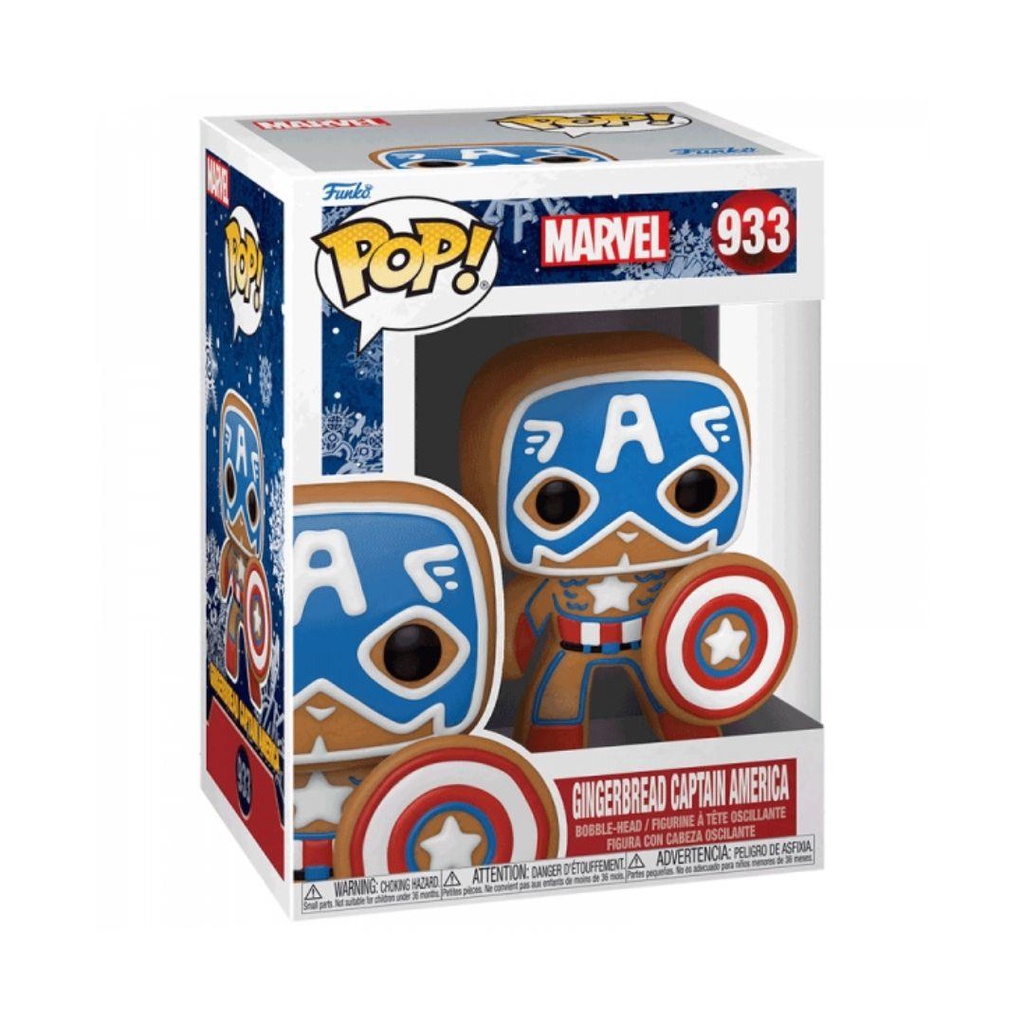 Mô hình Marvel Captain America 10cm 933 Gingerbread Funko Pop Mô hình tĩnh Nhựa PVC CHÍNH HÃNG MỸ MVFKP02