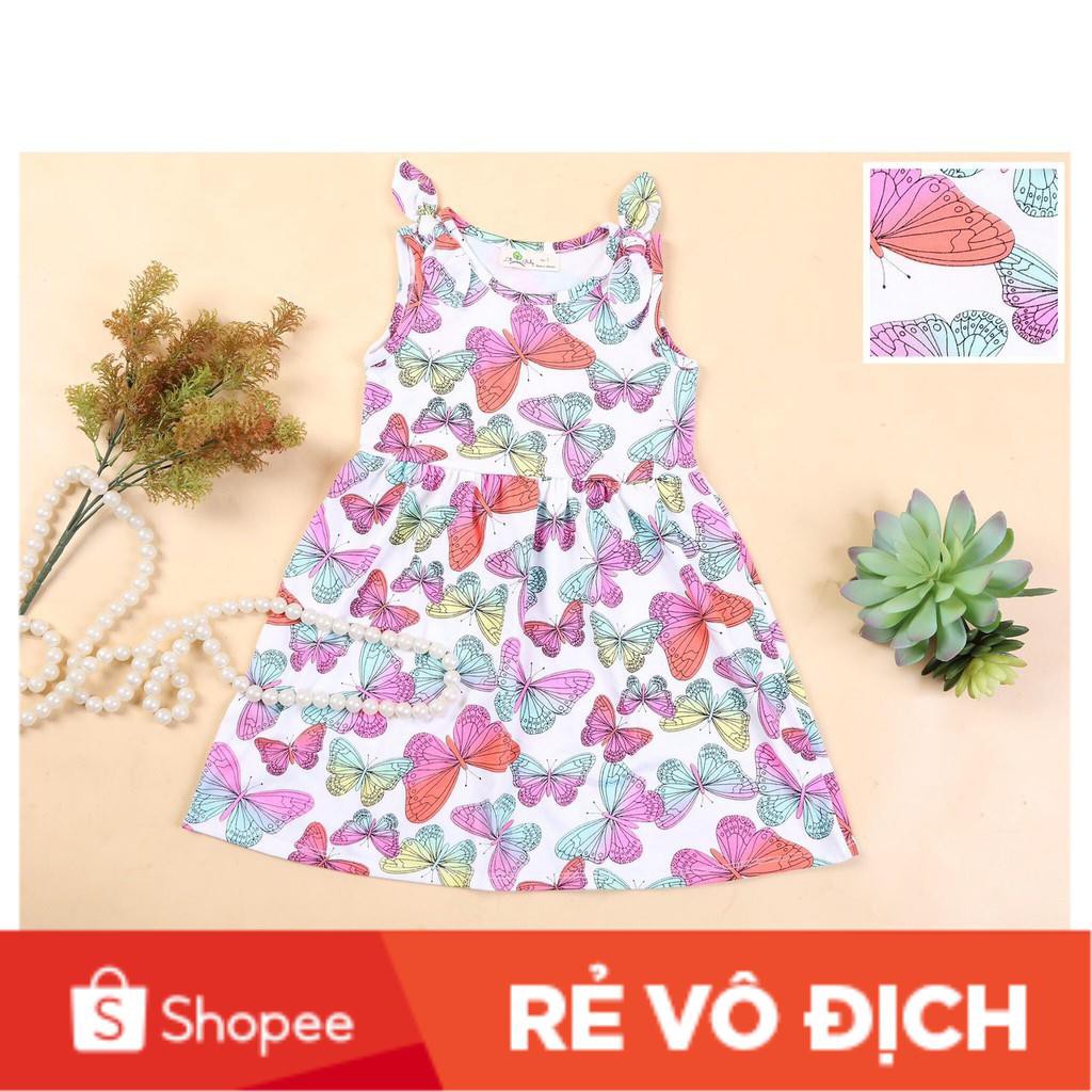 [VẢI COTTON 4 CHIỀU] Váy sát nách nơ vai size 1-5T. Cho bạn từ khoảng 9kg - 17kg. Chất cotton 4 chiều xịn hơn 2 chiều