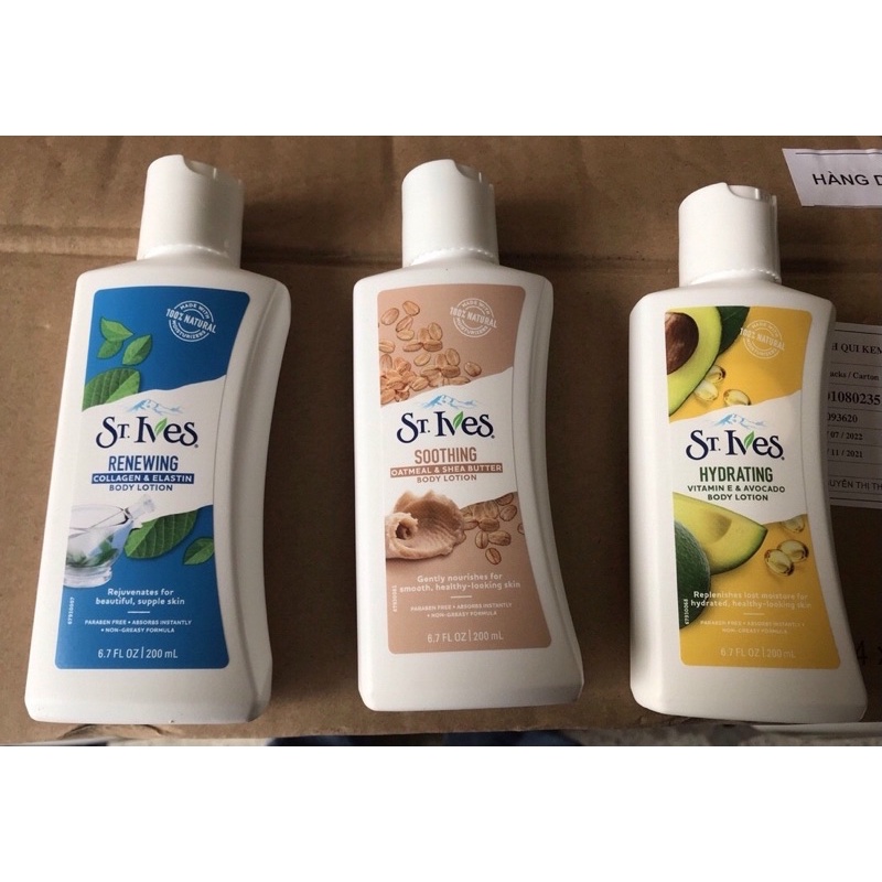Sữa dưỡng thể ST.IVES xuất xứ Mỹ 621ml
