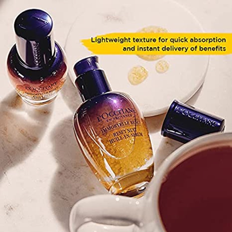 Tinh chất dưỡng tái sinh da L'Occitane Immortelle Reset Overnight Reset Oil-In Serum