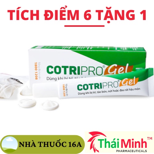 (CHÍNH HÃNG) COTRIPRO GEL - KEM BÔI TRĨ, GIẢM ĐAU RÁT &amp; LÀM MÁT CHỖ VIÊM DO TRĨ