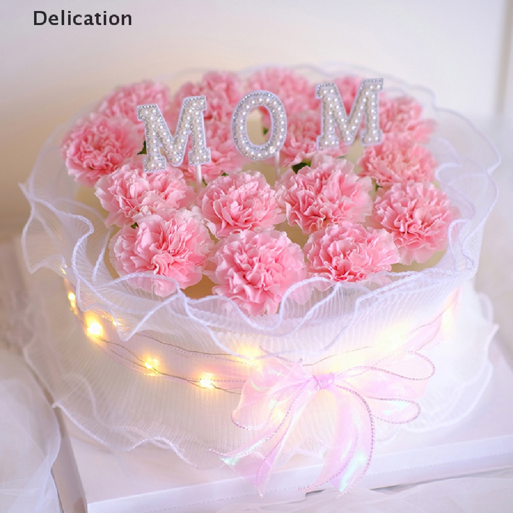 Que Cắm Trang Trí Bánh Kem Chữ Mom / Mom
