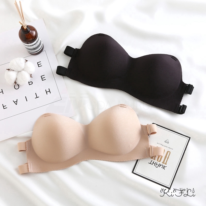 【kifli】Áo Ngực Không Dây Không Đường May Co Giãn Nâng Ngực Chống Trượt