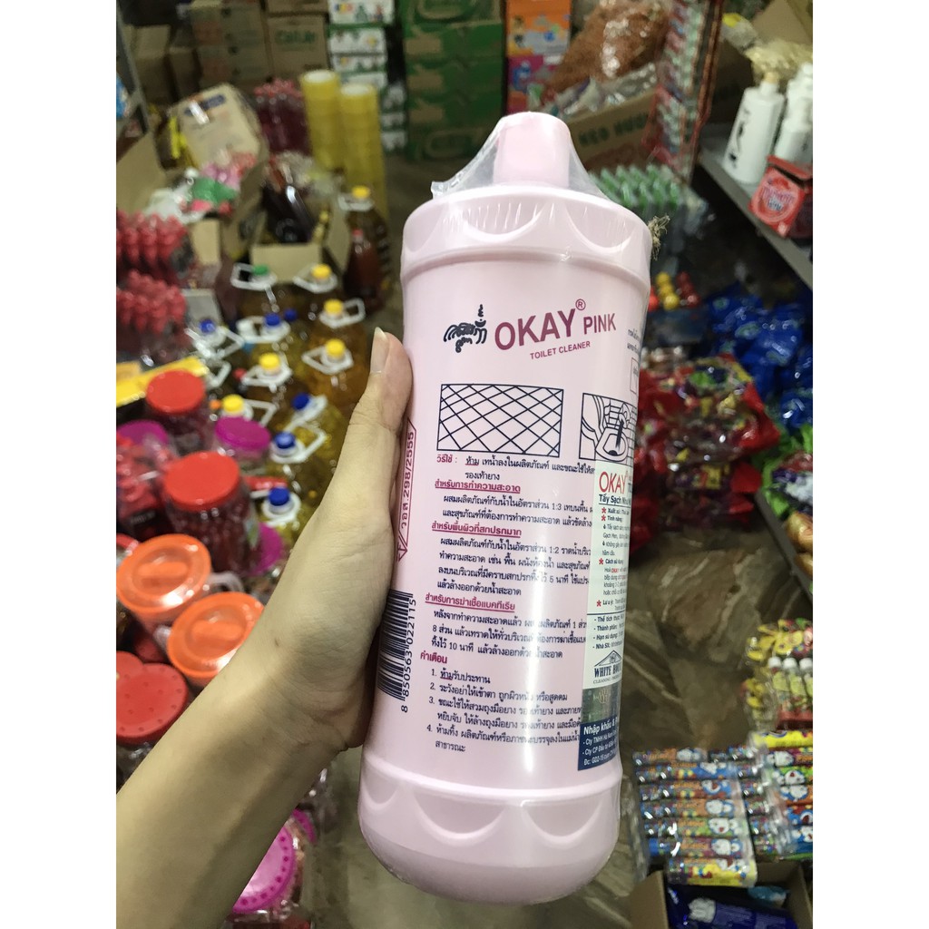 Chai nước tẩy OKAY PINK Thái Lan