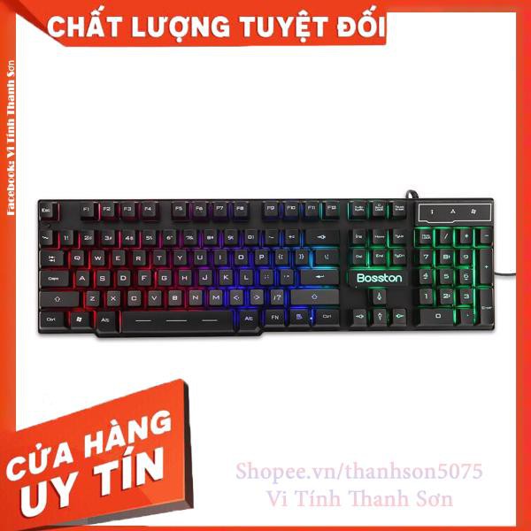 [Mã TH10KD20  hoàn đến10K xu] BÀN PHÍM GAME BOSSTON G803 LED ĐA MÀU - Vi Tính Thanh Sơn