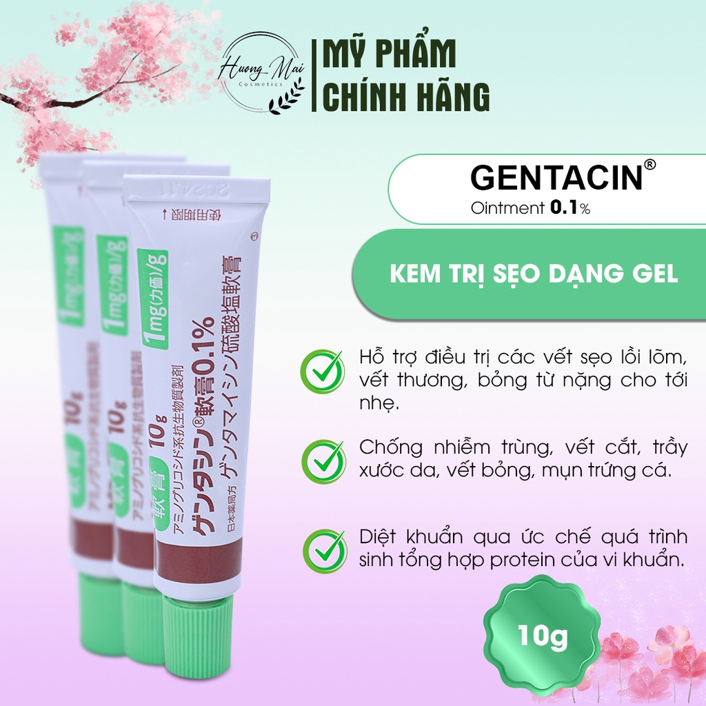 Kem mờ sẹo giảm mụn Gentacin Nhật Bản