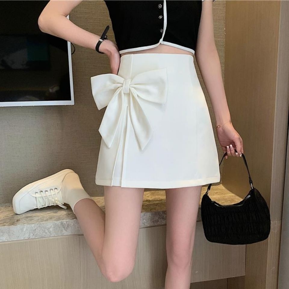 Chân Váy Chữ A Lưng Cao Phối Nơ váy nữ váy ngắn WT-DQ-06