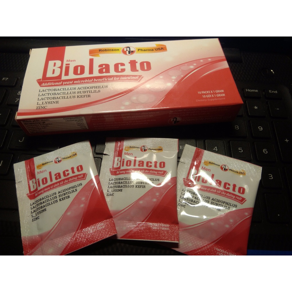 Biolacto - Men bổ sung vi khuẩn có lợi, tăng cường tiêu hóa,giúp ăn ngon, giảm đầy bụng, khó tiêu, táo bón (100 gói)