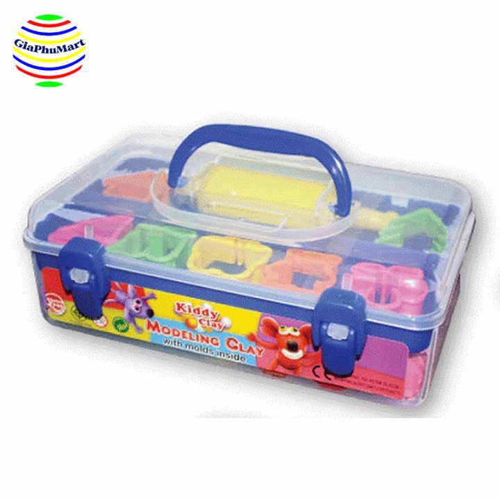 Hộp Đất Nặn Kiddy Clay - 7 Màu Kèm Khuôn