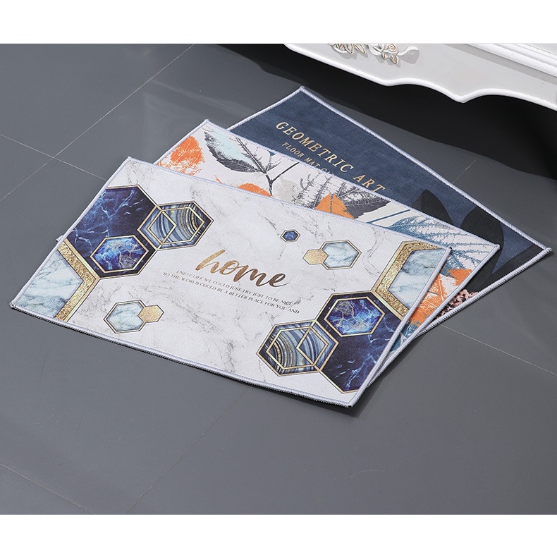 Thảm lót cửa chùi chân vải nhung thấm hút tốt nhanh khô chống trượt tiện dụng life-365