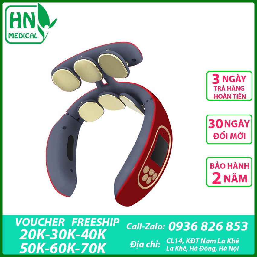 Máy Massage Cổ Xung Điện 6D Cao Cấp - Xóa Tan Đau Mỏi Cổ Vai Gáy