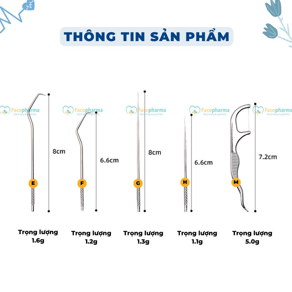 Lấy cao răng, xỉa răng chuyên nghiệp với bộ dụng cụ cao cấp bằng inox 304 chống chống rỉ sét chống hôi miệng