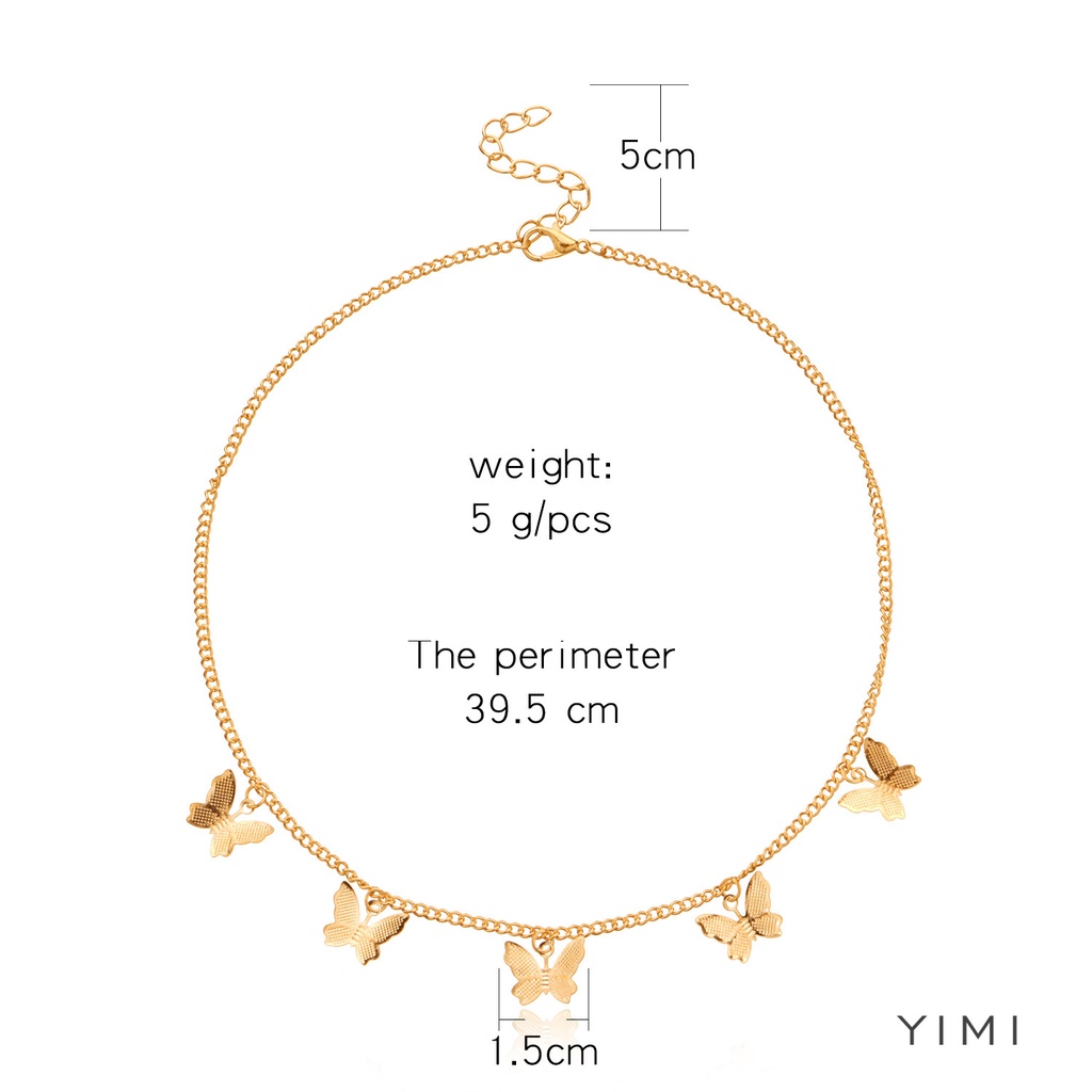 Dây ChuyềnGIADUNGTONGKHO1Dây Chuyền Mạ Vàng Mặt Dây Hình Bướm, Vòng cổ phong cách thời trang Hàn Quốc dành cho nữ