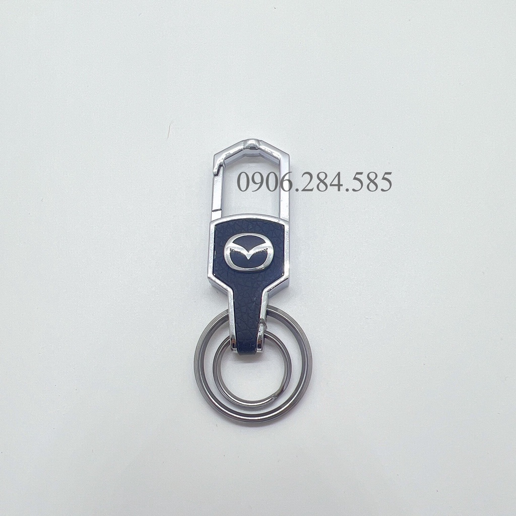 Móc treo chìa khóa xe trang trí chất liệu hợp kim bọc da gắn logo các hãng xe