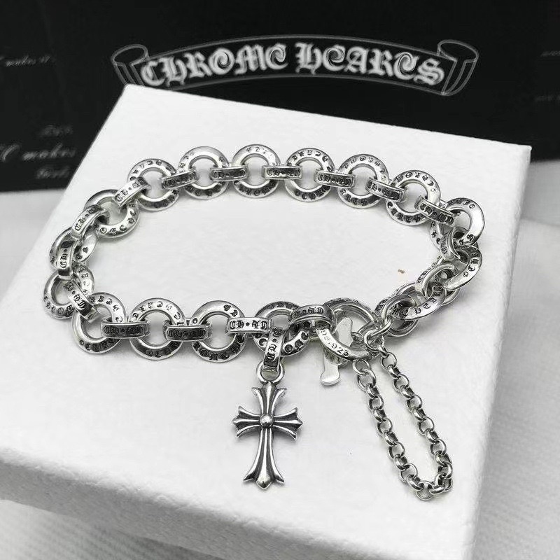 VÒNG TAY CHROME HEART CH-52 -Vòng titan hoạ tiết Thánh Giá Chrome heart CH-52/Chrome heart bracelet