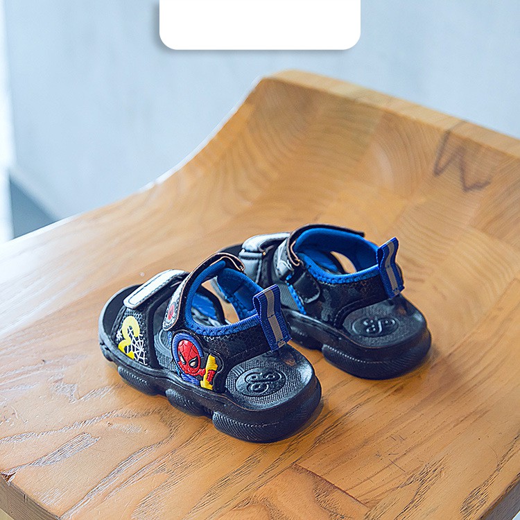 Giày sandal cho bé hình Spiderman đế mềm chống trượt Minchu Kids SD02