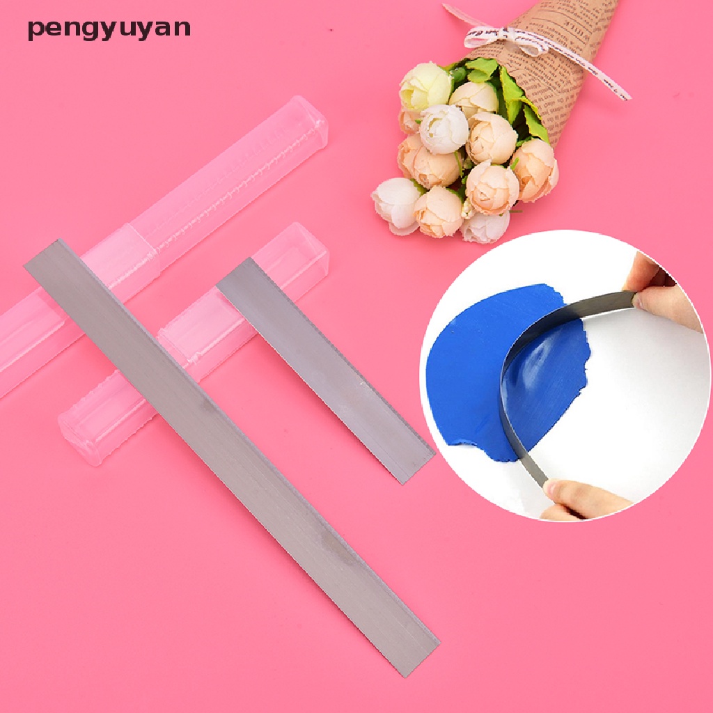 Set 2 Lưỡi Cắt Đất Sét 4 &quot;/ 8&quot; Bằng Inox