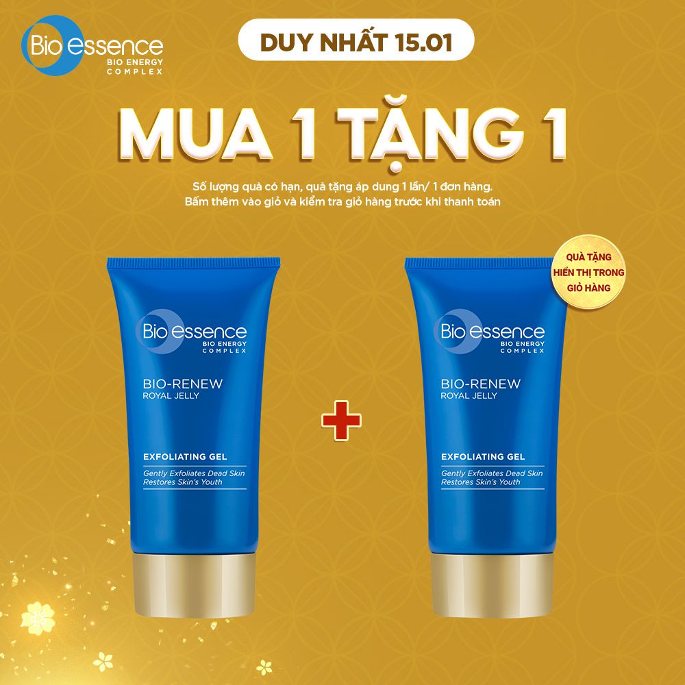 Gel tẩy tế bào chết dưỡng da tươi trẻ Bio-Essence Bio-Renew tinh chất sữa ong chúa 60gr