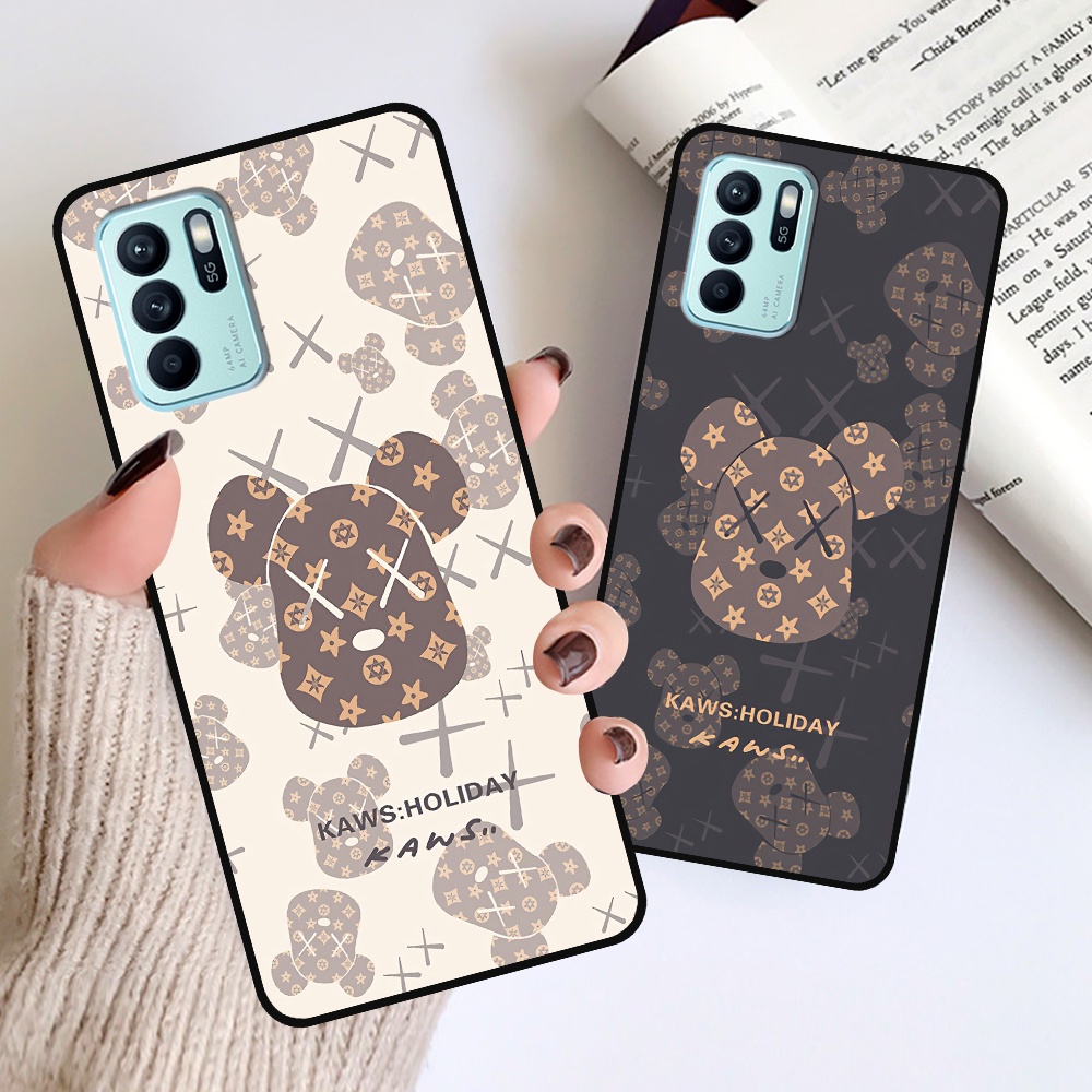 Ốp Oppo Reno6 / Reno6 Z 5G / Reno 6 Pro in hình họa tiết Mountain, Be@rbrick dễ thương (T13 - T18)