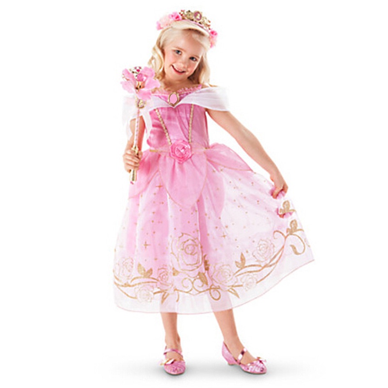 Đầm hóa trang công chúa DISNEY nhiều màu sắc tùy chọn dễ thương cho bé gái