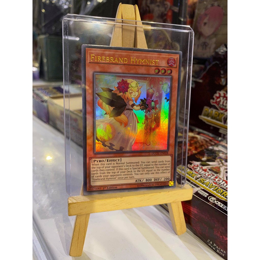 Lá bài thẻ bài Yugioh Firebrand Hymnist - Ultra Rare - Tặng bọc bài nhựa bảo quản