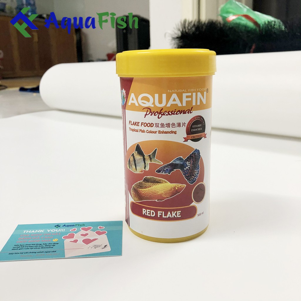 Combo 2 Lọ Thức Ăn Cho Cá Aquafin 500ml (thức ăn dạng lá mỏng cho cá thủy sinh)