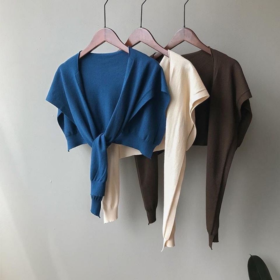 Áo Choàng Dệt Kim Thời Trang Thu Đông Hàn Quốc 2020 Dành Cho Nữ