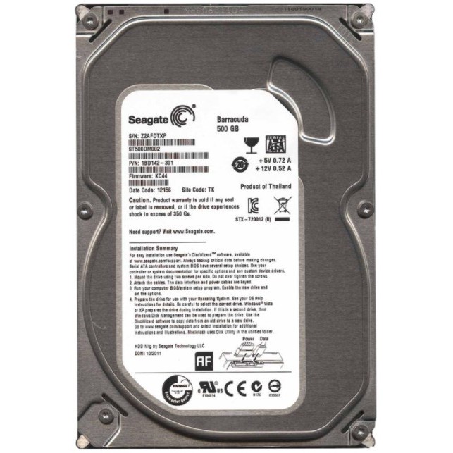 [Hàng tháo máy] Ổ Cứng 500GB Seagate Củ Chuẩn SATA 3  Bảo Hành 6 Tháng