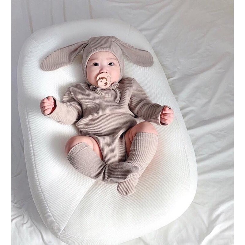🆘【 GIÁ SỐC 】🆘Bodysuit thỏ cho bé trai/bé gái ( sét 4 chi tiết: body+mũ thỏ+tất)