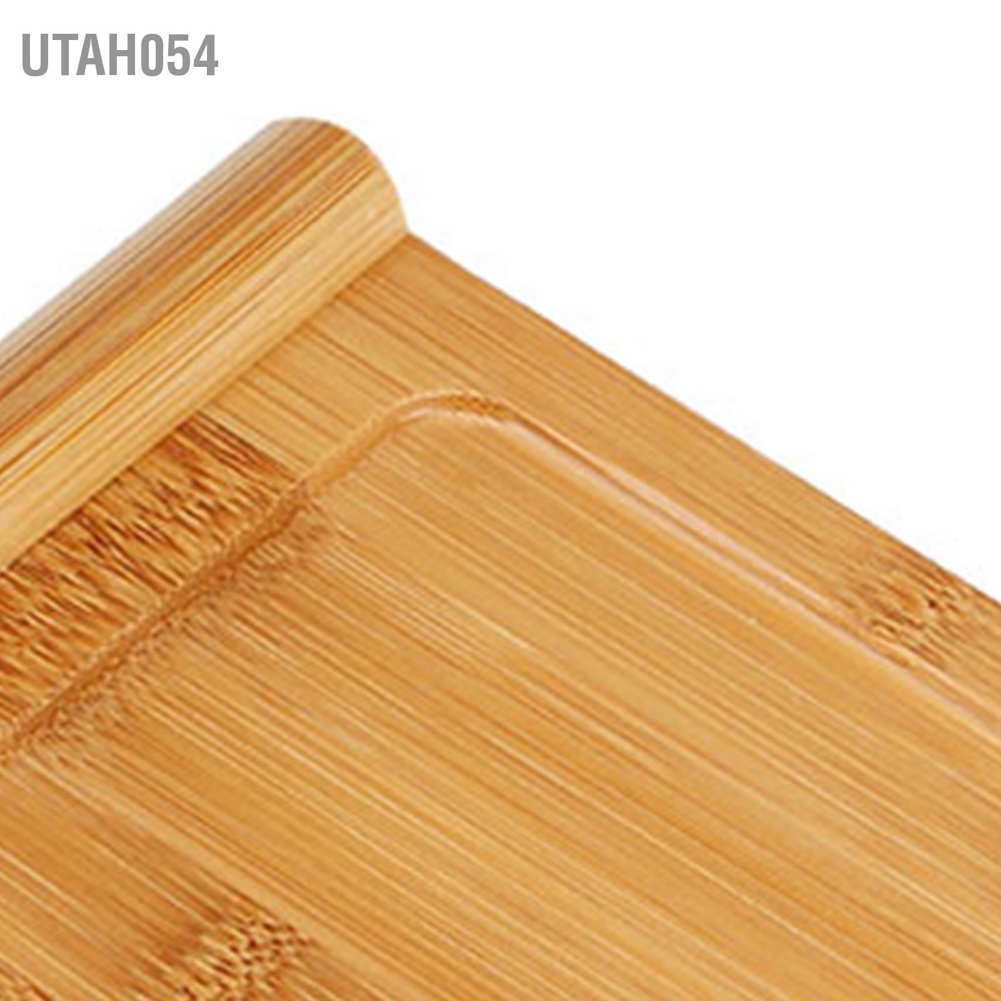 Hàng Sẵn Khay gỗ tre đựng trà / trái cây đa năng tiện dụng Khay trà tre Đĩa thức ăn tráng miệng phục vụ phụ kiện Kung Fu【Utah054】