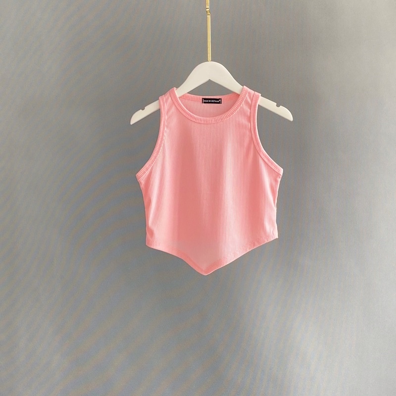 Áo croptop sát nách nữ chất thun gân thoáng mát không bị lộ