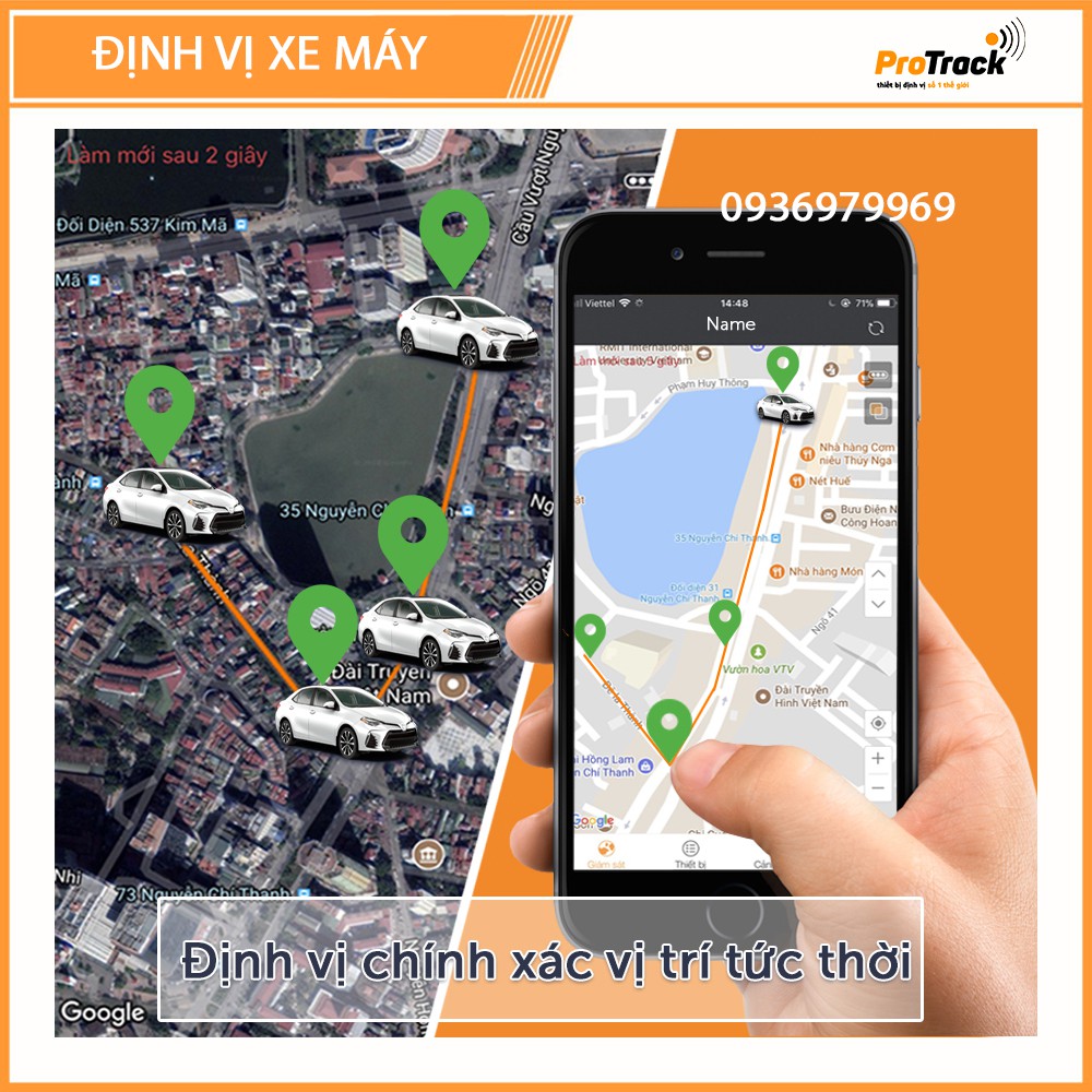 Combo 3 Bộ  Thiết Bị Định Vị Xe Máy, Định Vị Ô Tô GPS VN08 Chính Hãng Protrack Bảo Hành 12 Tháng, Định Vị Chính Xác 99%