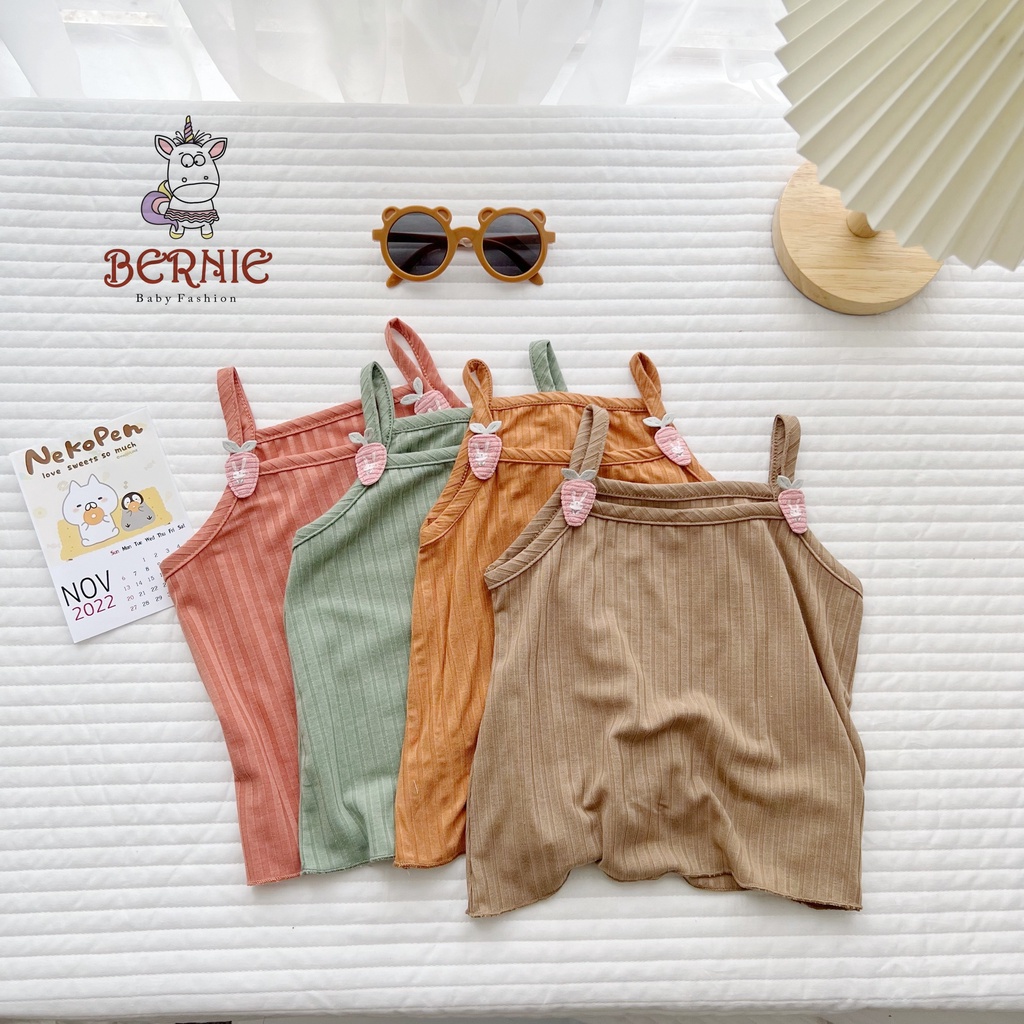 Bộ hai dây dễ thương bé gái, bộ thun gân 2 dây mềm mát đáng yêu