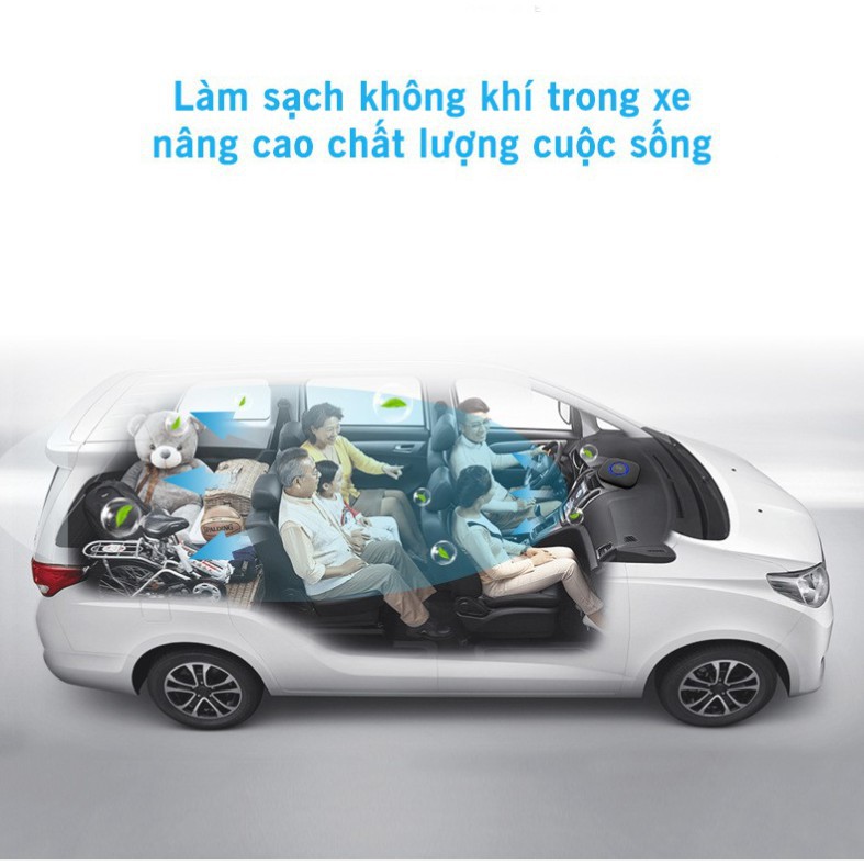 ℗Máy Lọc Không Khí Khử Mùi Trên Xe Oto Purify Vehicle - Mùi, Khuẩn, Chống Say Có Khay Đựng Hương Liệu