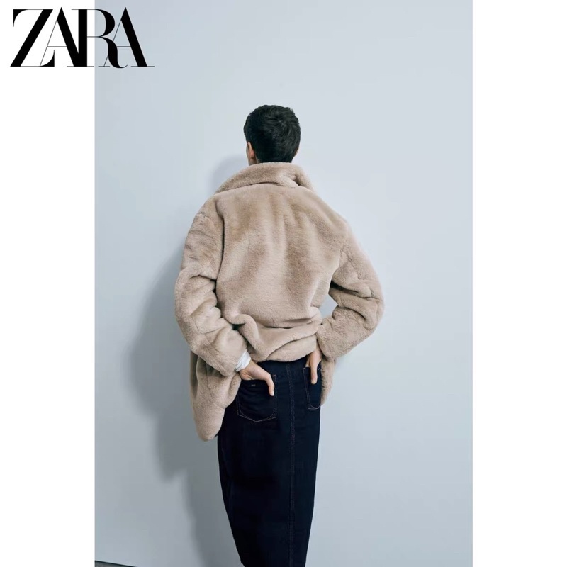 Order áo choàng ZARA xuất dư mùa đông mới của phụ nữ Áo khoác choàng lông nhân tạo | BigBuy360 - bigbuy360.vn