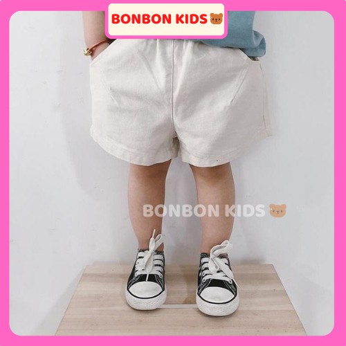 Quần Sooc Trẻ Em Có Túi Chất Kaki Loại 1 Cho Bé Trai 1, 2, 3, 4 Tuổi, Quần Short Lửng Phong Cách Hàn Quốc BONBON KIDS