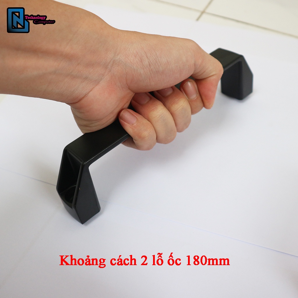 Tay Cầm Gắn Rời Kim Loại Sơn Ngoài 2 Màu Đen Cam