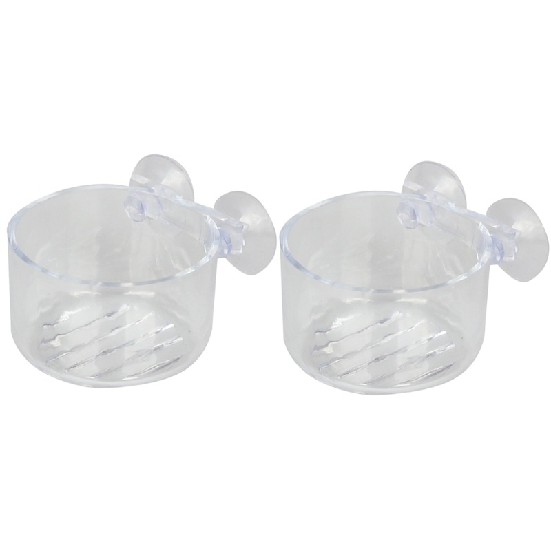 Aoto Set 2 Cốc Đựng Thức Ăn Cho Cá Hình Nón Trong Suốt Kèm Cốc Hút Tiện Dụng