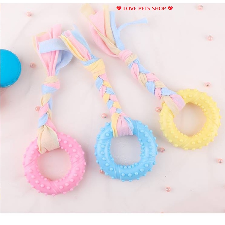 ĐỒ CHƠI XƯƠNG GẶM CHO CHÓ MÈO KÈM DÂY THỪNG &quot;MẪU MỚI&quot; - LOVE PETS SHOP