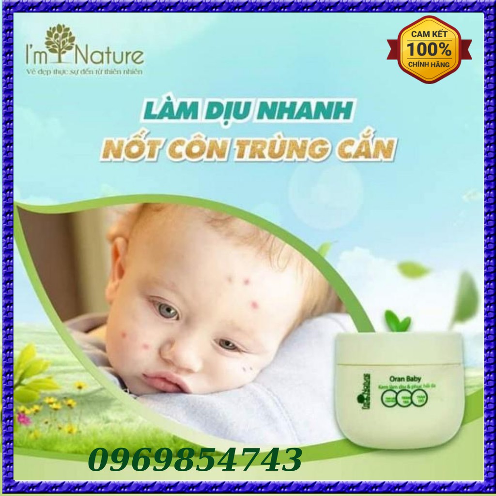 [ DÙNG LÀ MUỖI BIẾN SẠCH ] KEM MUỖI ORAN BABY I'M NATURE LÀM DỊU - PHỤC HỒI DA CHO BÉ