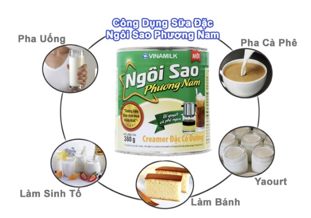 Kem đặc có đường Ngôi Sao Phương Nam Xanh Lá