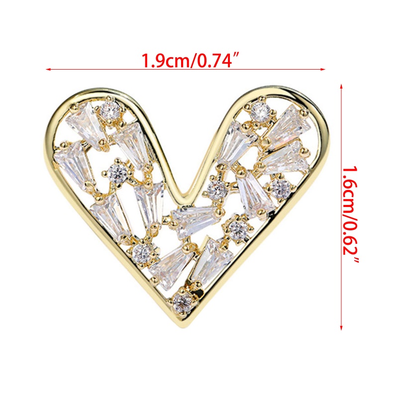 Trâm Cài Áo Hình Trái Tim Dễ Thương Chống Chói