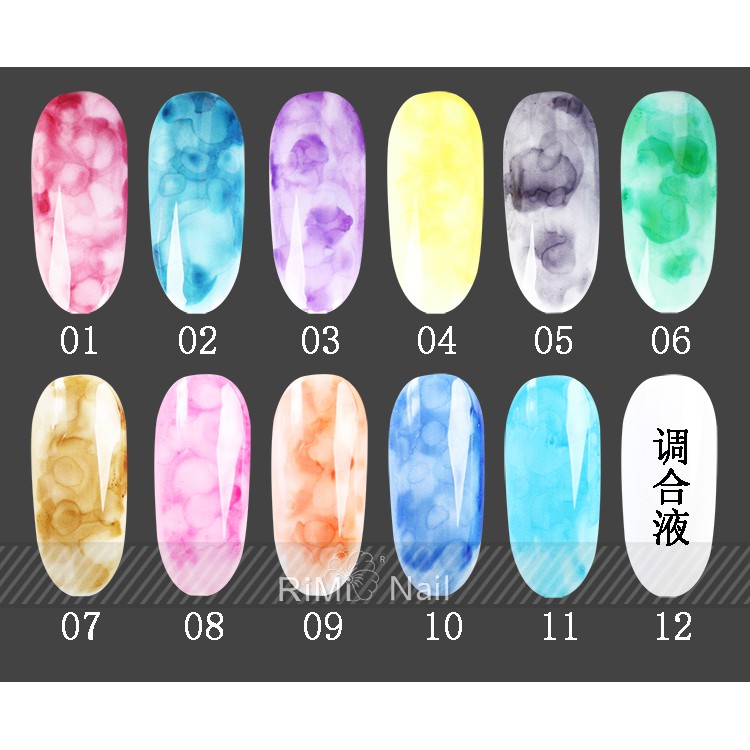 Sét Sơn Gel Loang Aishini ( Bộ 12 màu)